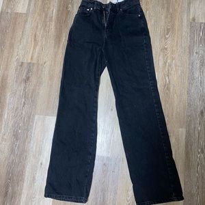 Long straight fit black jeans. Women’s size 2